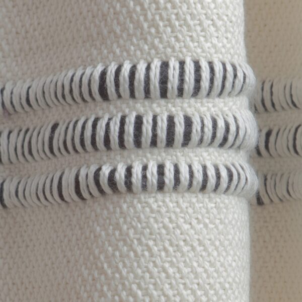 Black & White Mixed Stripe Throw Blanket
