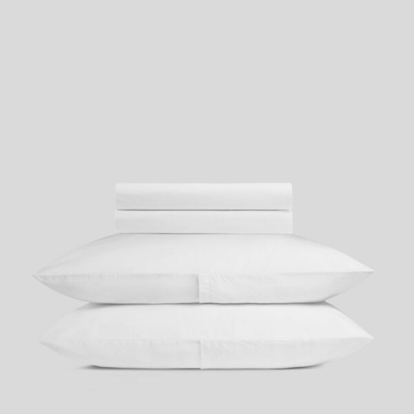 White Brushed Cotton Sheet Set