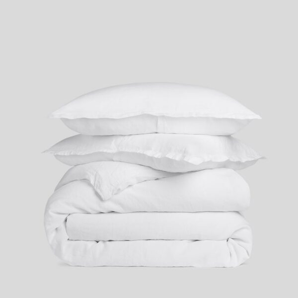 White Washed Linen Duvet Set