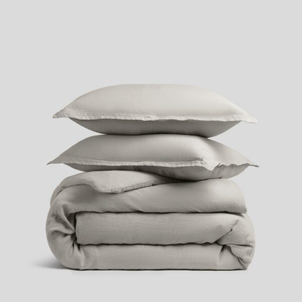 Dove Linen Duvet Cover Set