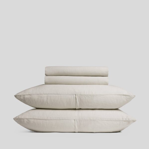 Bone Washed Linen Sheet Set