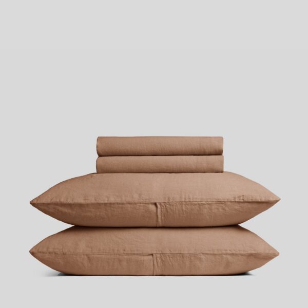 Adobe Linen Sheets and Pillowcase Set