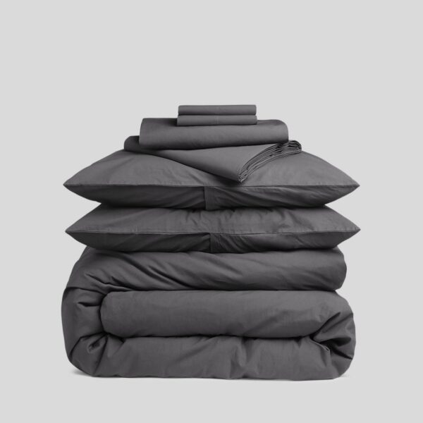 Slate Crisp Cotton Bed Bundle