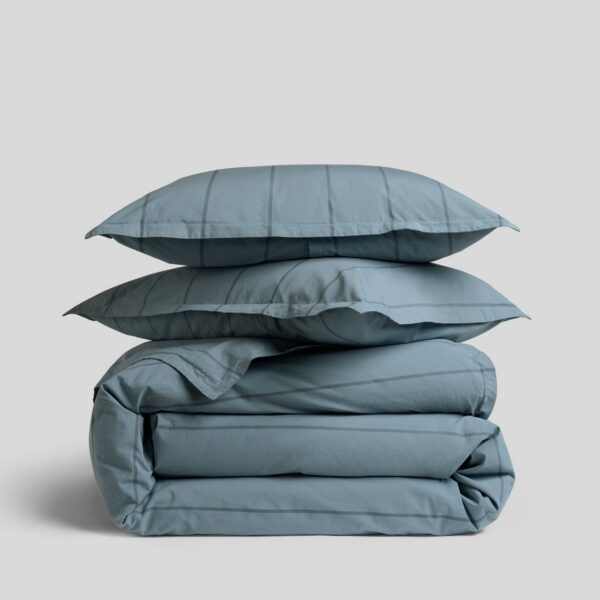 Dusk Stripe Percale Bedding Set