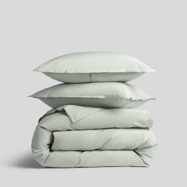 Sage Green Percale Duvet Set
