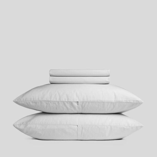 Light Grey Percale Sheet Set